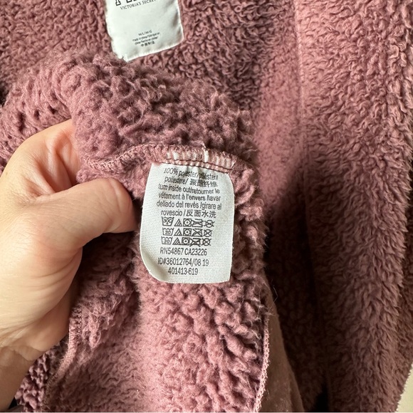 PINK Victoria’s Secret open front sherpa teddy cardigan - Picture 6 of 9